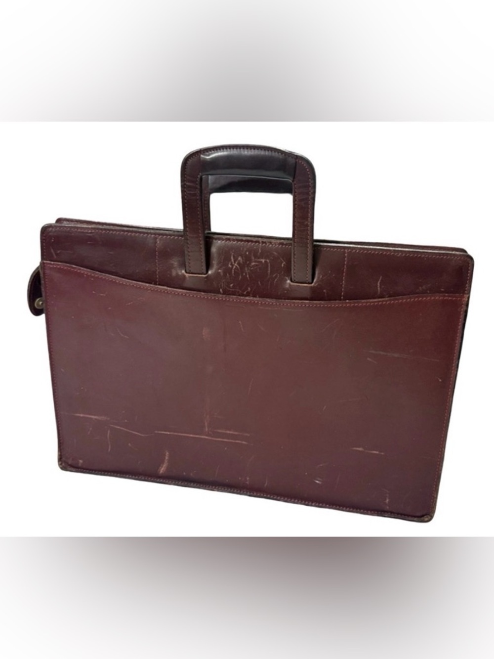 Vintage Schlesinger Brothers Leather Briefcase Burgundy Attache USA - Picture 2 of 13
